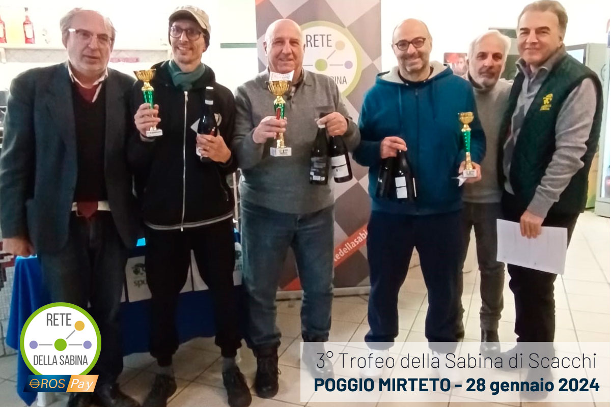 3° Trofeo della Sabina di Scacchi - Poggio Mirteto 28 Gennaio 2024